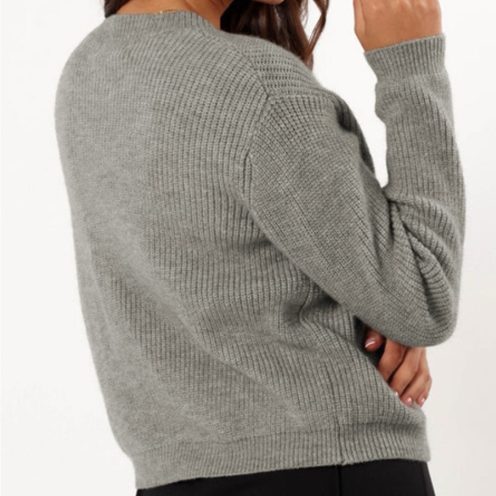 Bow Round Neck Long Sleeve Cardigan - Picture 3 of 8